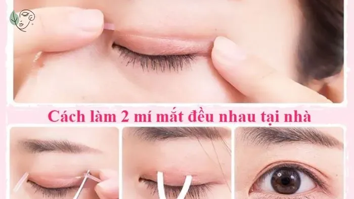 5 cách làm 2 mắt đều nhau tại nhà đơn giản