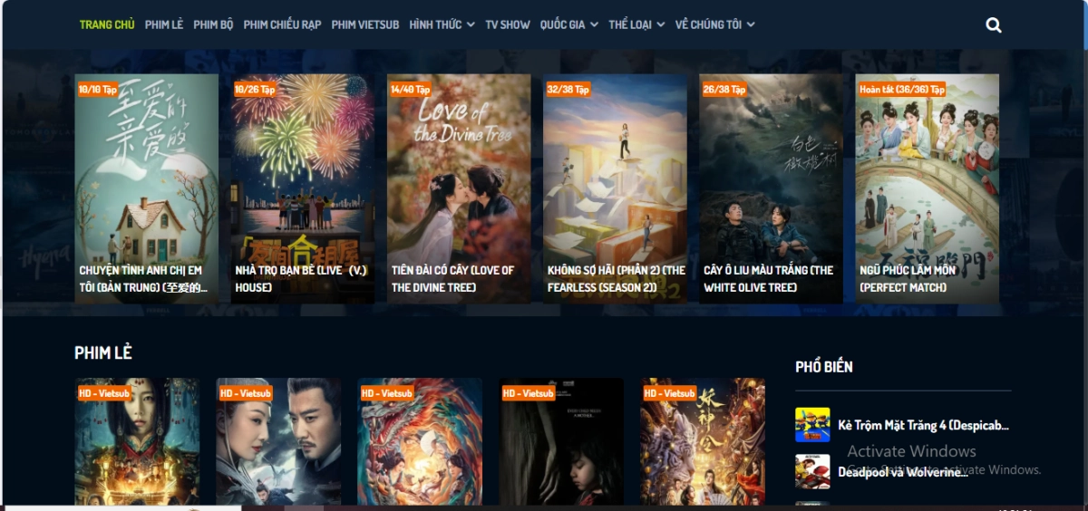 Tốc độ tải trang của web Pubphim