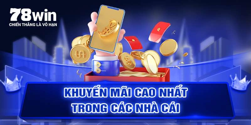  Giao diện trang chủ 78win với thông báo khuyến mãi bí mật hấp dẫn.