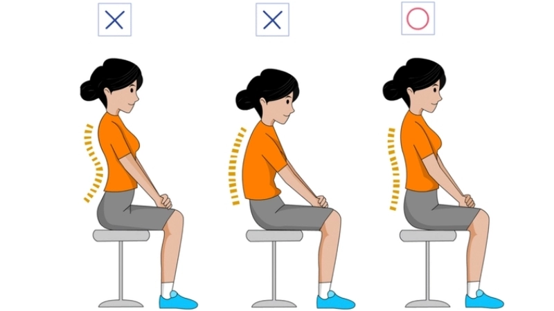 Thói quen ngủ và tư thế ngồi sai
