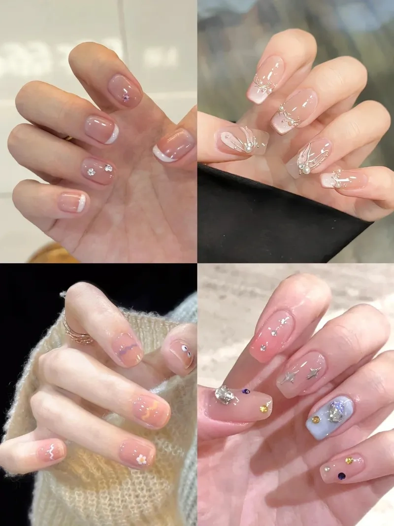 Mẫu móng ngắn cute phù hợp mọi cô nàng dịu dàng