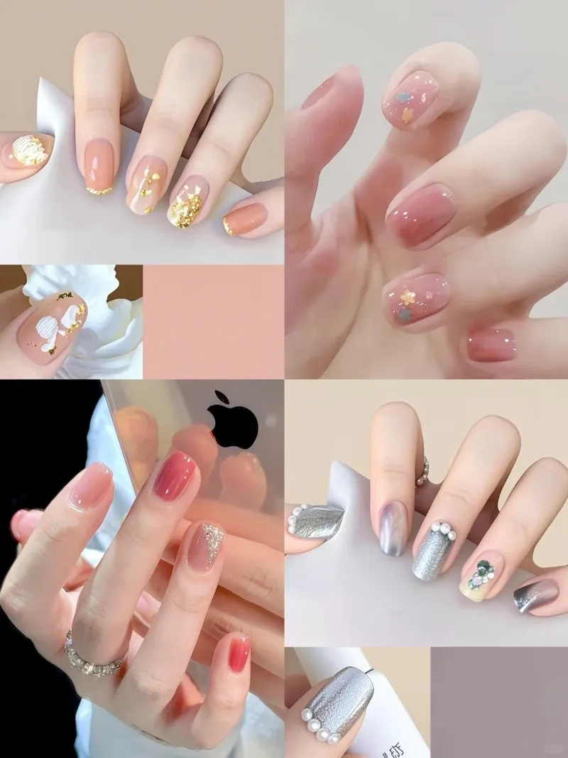 Mẫu nail tết móng ngắn hợp mọi trang phục ngày xuân