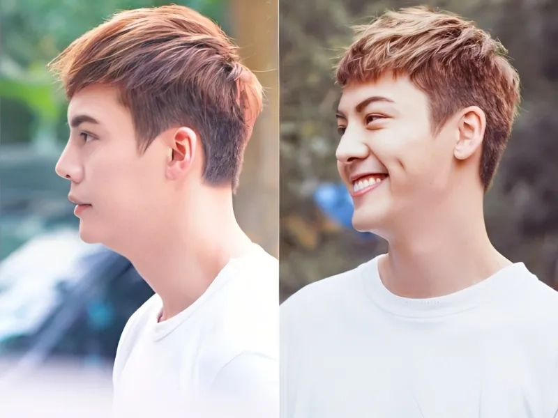 Sáng tạo phong cách với tóc màu nâu hạt dẻ sáng nam đầy năng lượng