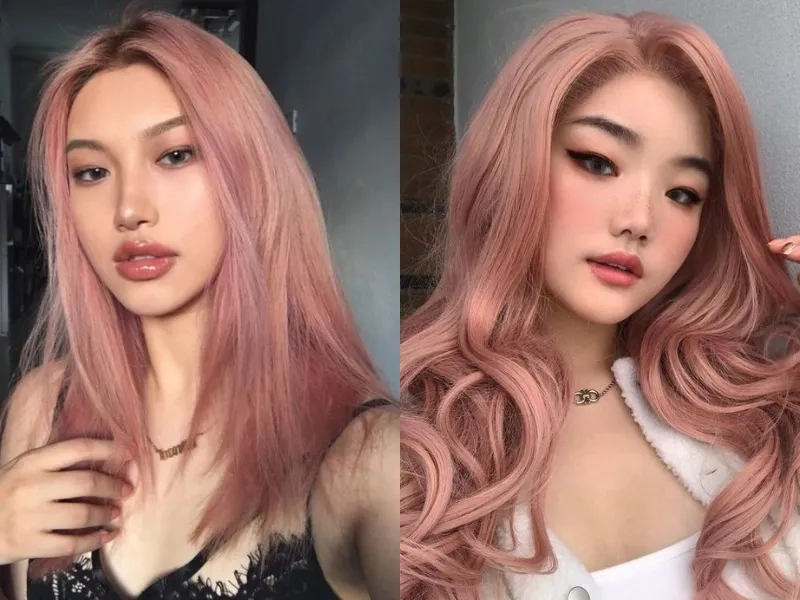 Cập nhật xu hướng với kiểu nhuộm tóc màu nâu hồng trẻ trung