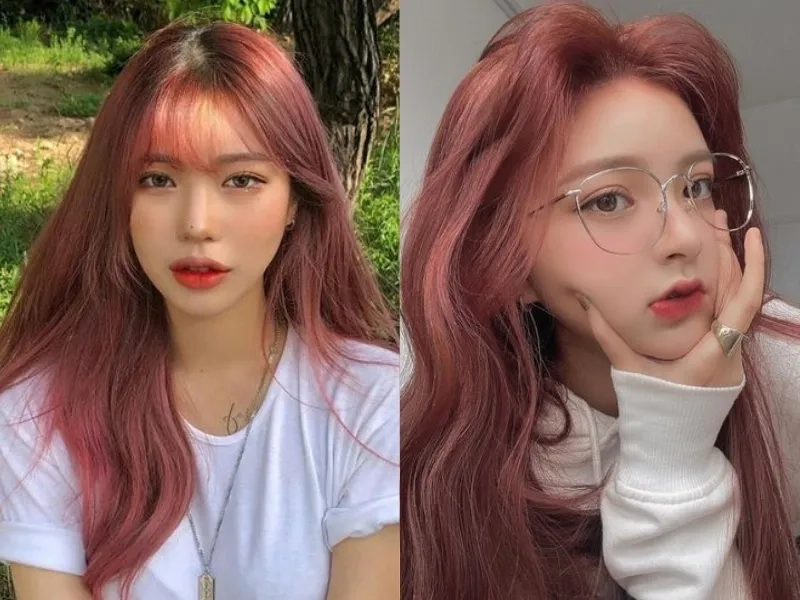 Sắc đào quyến rũ cùng tóc nâu hồng đào cực kỳ thu hút