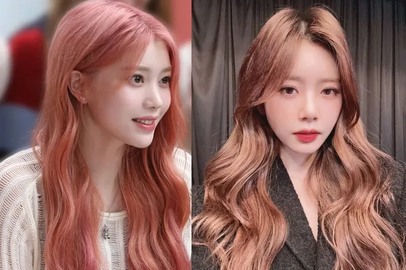 Tóc màu nâu hồng phù hợp với những kiểu tóc nào