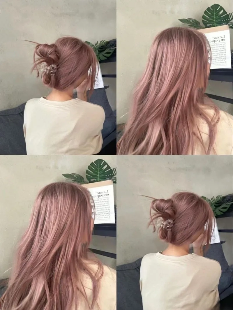 Sắc đẹp dịu dàng với kiểu tóc màu tóc nâu hồng trà trẻ trung