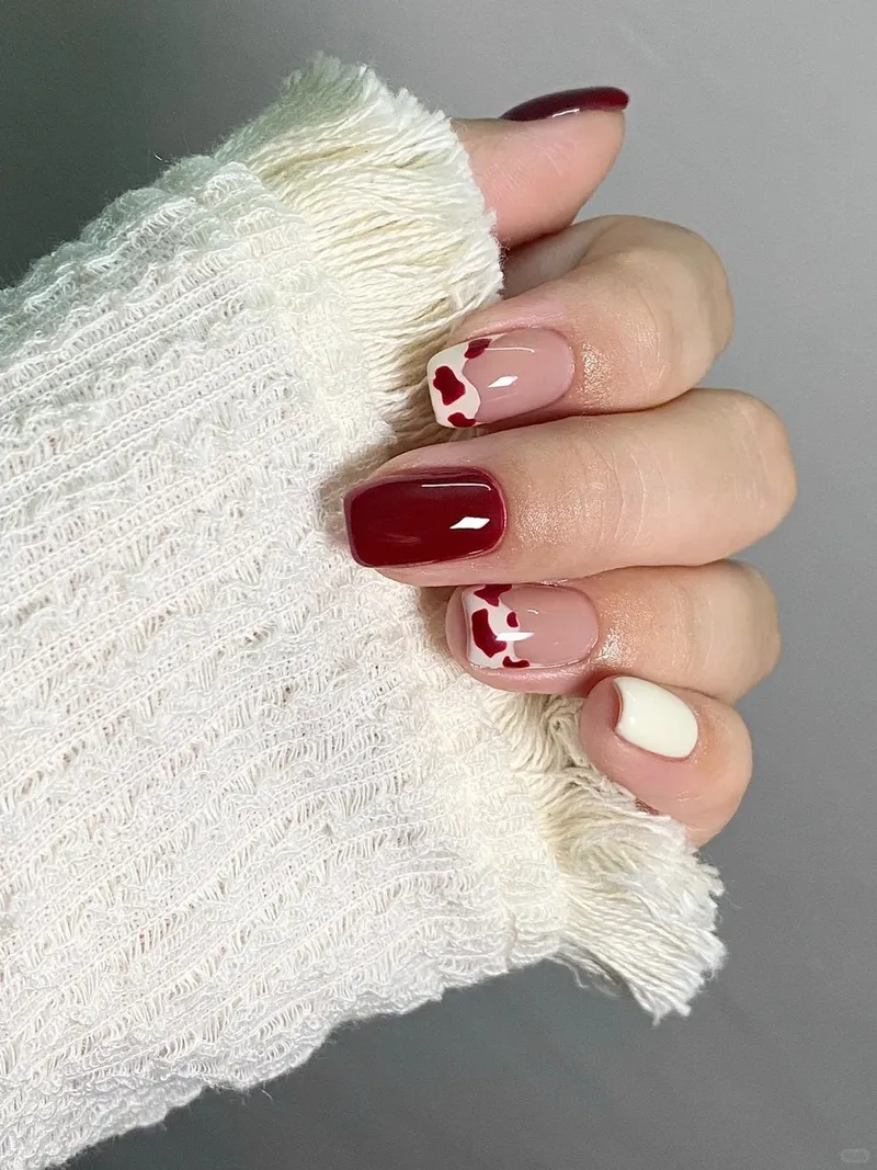 Nghệ thuật vẽ móng mới lạ với vẽ bò sữa nail sáng tạo