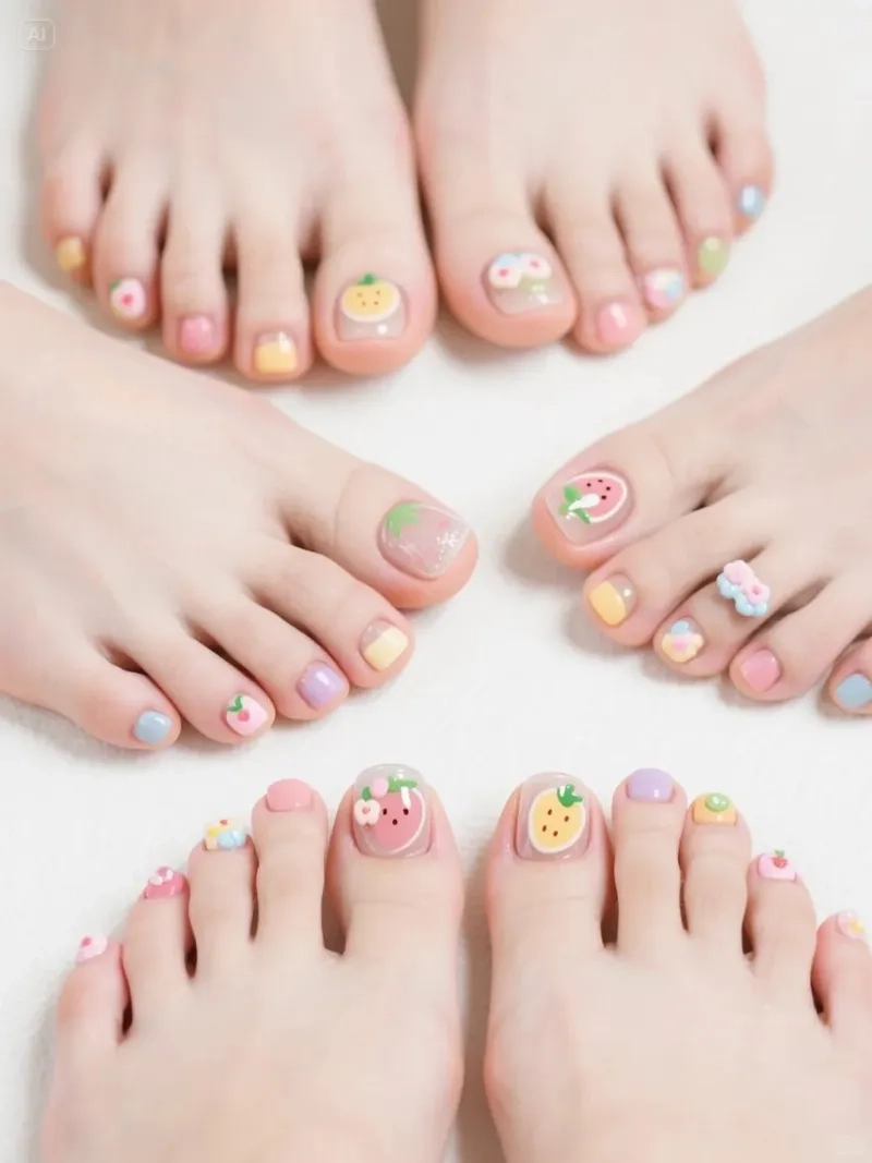 Tỏa sáng sành điệu cùng sang chảnh mẫu nail chân đẹp