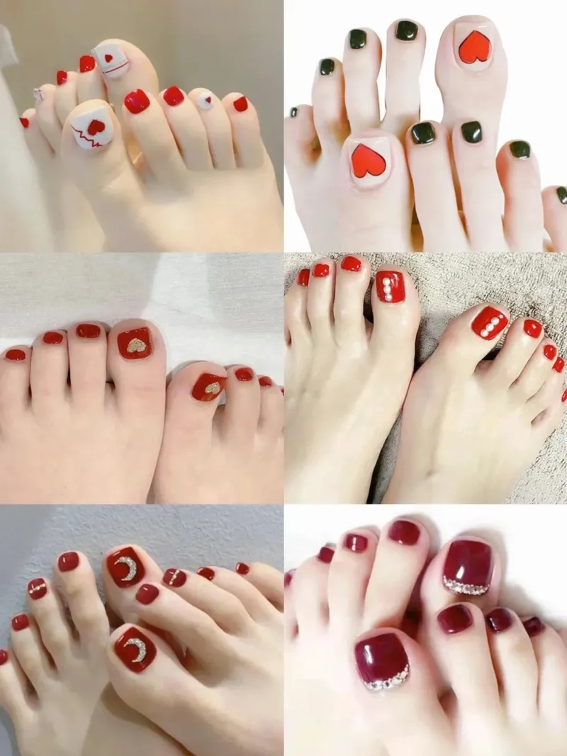 Chọn lựa thông minh với mẫu nail chân đẹp màu đỏ tinh tế và thời thượng