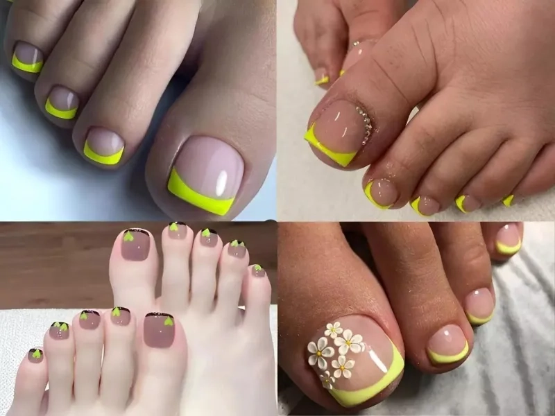 Mềm mại và dịu dàng với mẫu nail chân xanh bơ xinh xắn