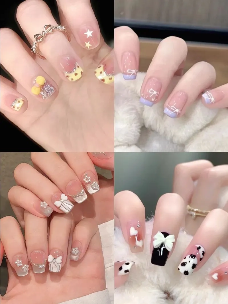 Nổi bật phong cách với nail chân đính nơ xinh xắn