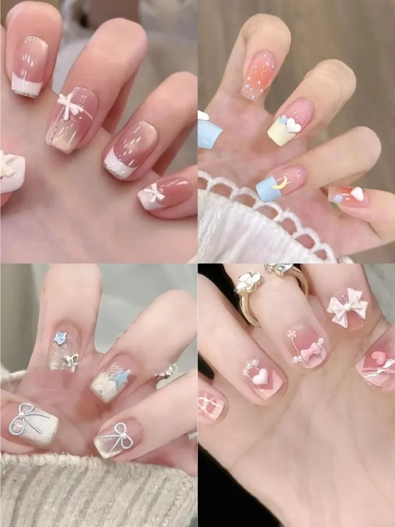 Cá tính và độc đáo nhờ nail gắn charm nơ