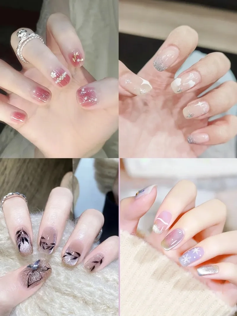 Đậm đà không khí với móng tay giáng sinh lung linh