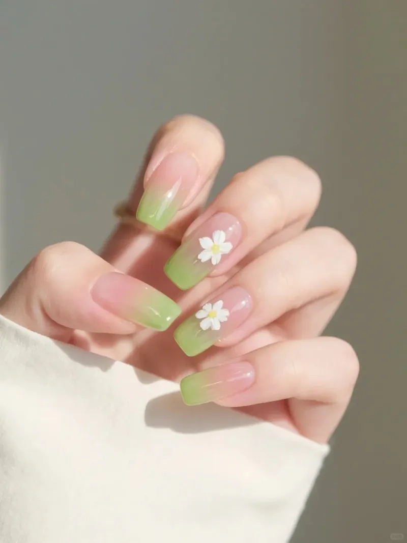 Nghệ thuật trên tay bạn với vẽ bông cúc nail siêu xinh