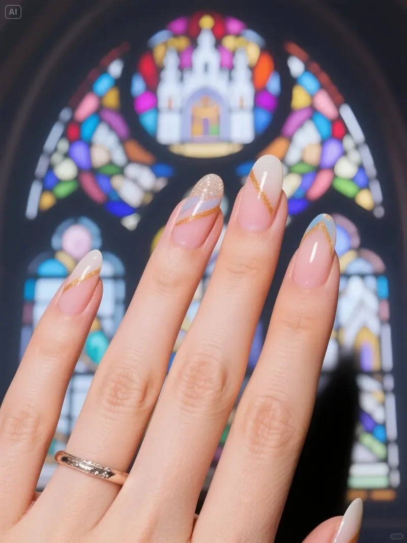 Nét đẹp sắc nét từ nail loang màu tinh tế