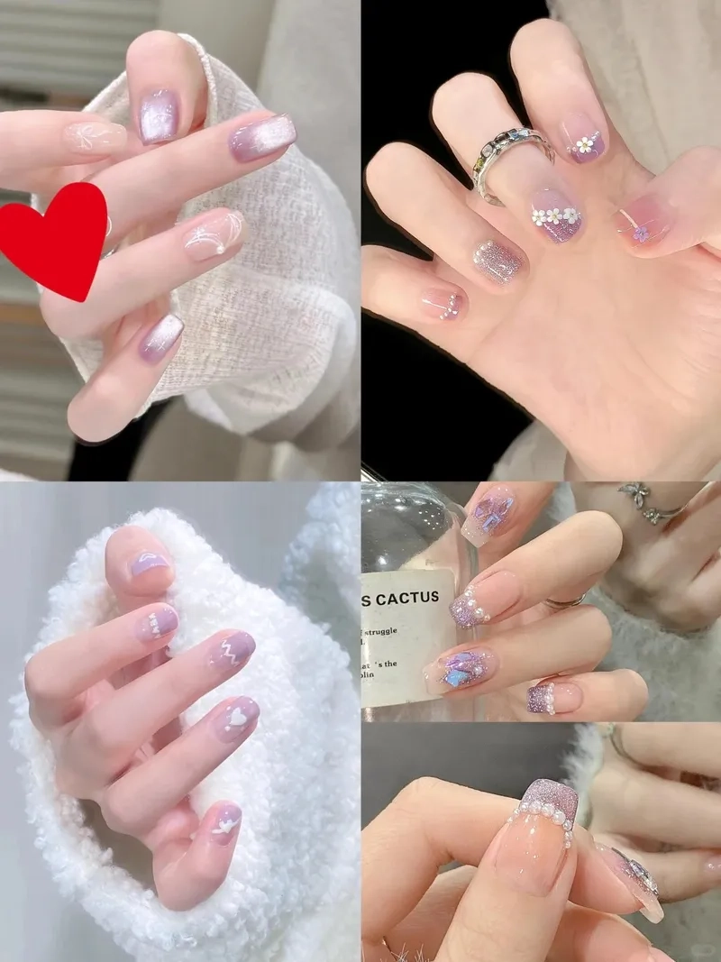 Sơn móng tay màu tím lên màu chuẩn bền đẹp cả tuần