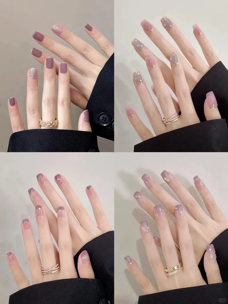 Bộ móng tay màu tím giúp bạn nổi bật mọi lúc mọi nơi