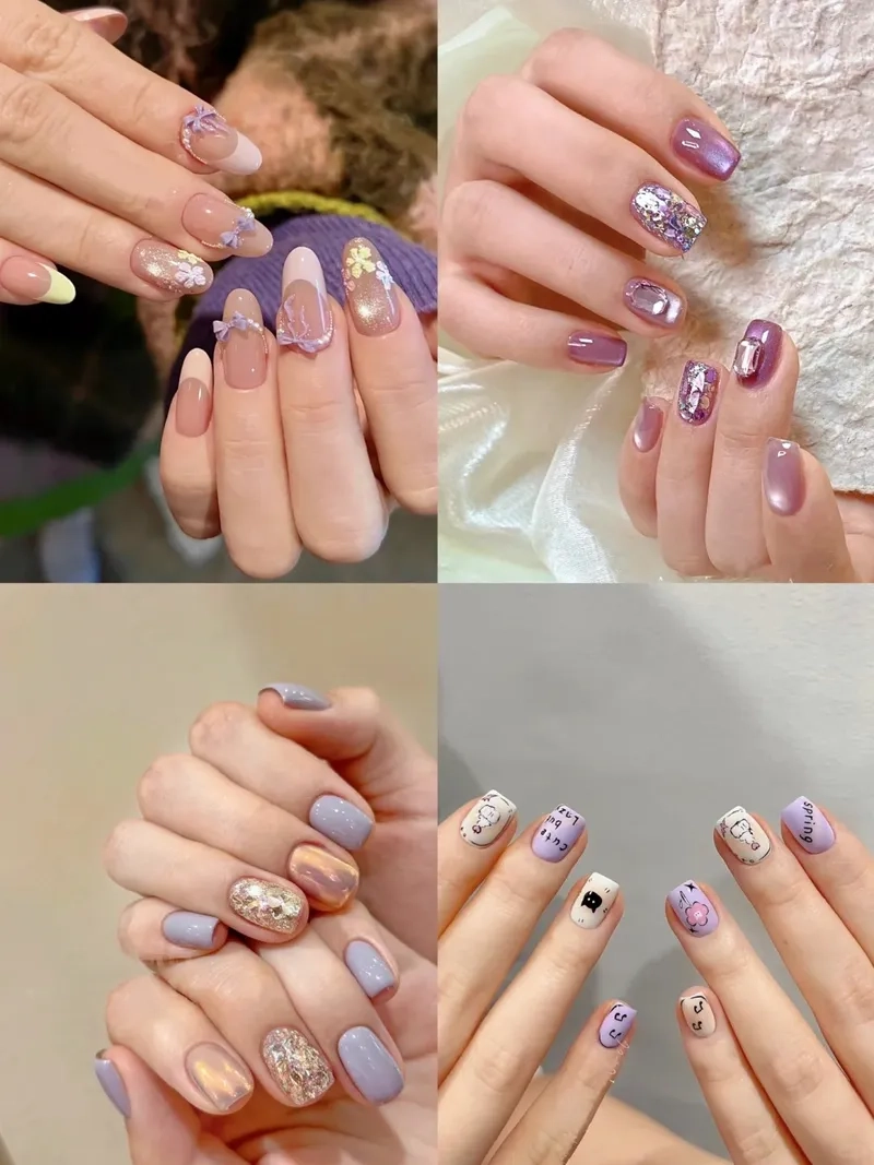 Móng tím đẹp hoàn hảo cho mọi dịp đi chơi hay công sở