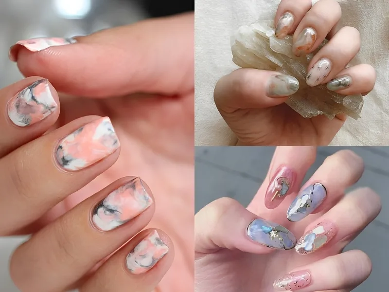 Làm nail vân đá đẹp ấn tượng trong từng chi tiết