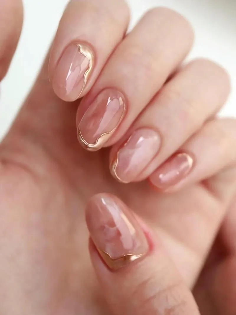 Mẫu nail vẽ vân đá tạo điểm nhấn độc lạ