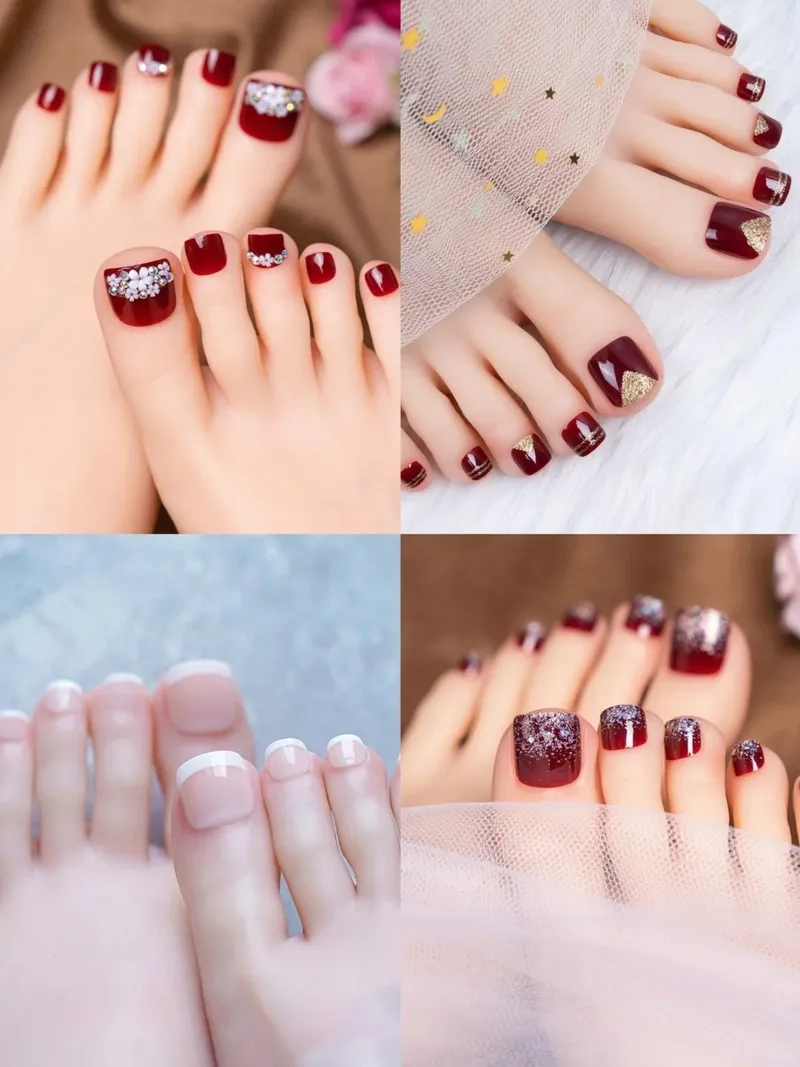 Bảng màu đa dạng với các màu sơn móng chân đẹp được yêu thích nhất