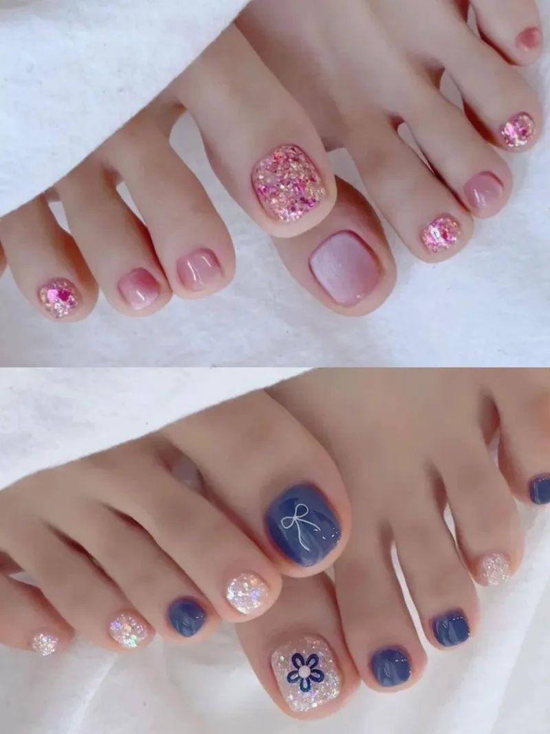 Phong cách đơn giản dễ làm với móng chân đẹp đơn giản và thanh lịch