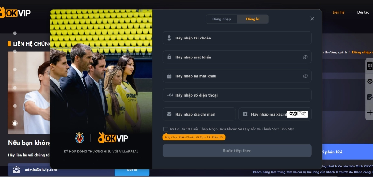Hướng dẫn đăng ký OKVIP chi tiết
