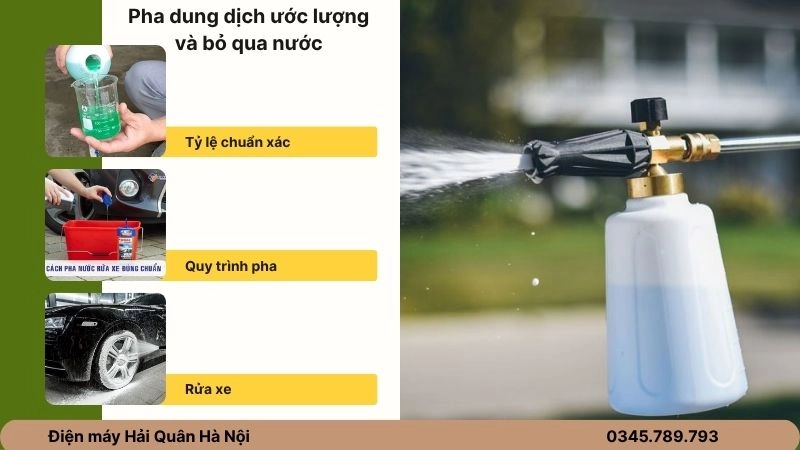 Pha dung dịch “ước lượng” và bỏ qua nước 
