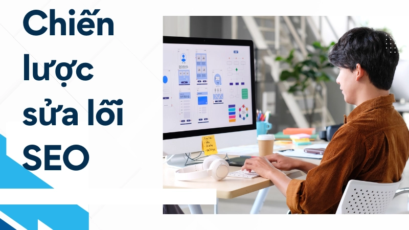 Kỹ thuật viên đang thực hiện tối ưu hóa mã nguồn website trên máy tính