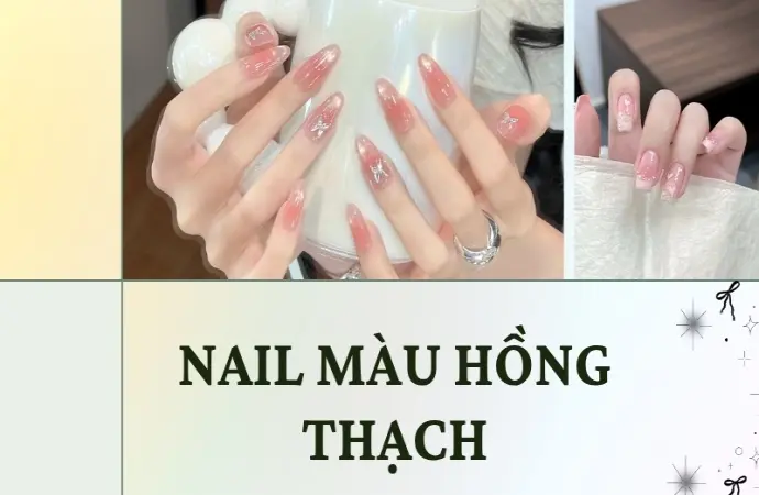 Xu hướng nail màu hồng thạch hot nhất năm 2025