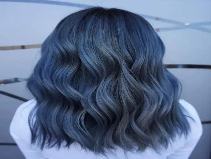 Gợi ý ảnh tóc màu màu xanh khói đẹp chất ngất