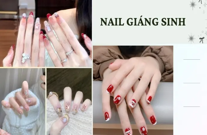 Top mẫu nail giáng sinh đáng yêu cho mùa lễ hội vui nhộn