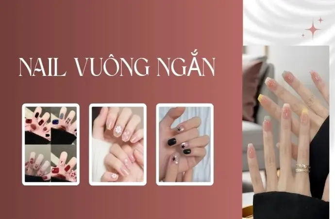 Nail vuông ngắn đơn giản nhưng cực kỳ sang chảnh cho nữ