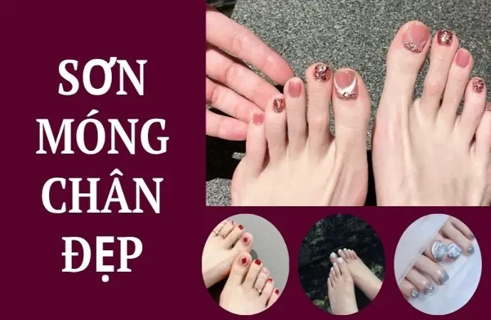 Mẫu sơn móng chân đẹp giúp đôi chân thêm nổi bật