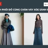 Bí quyết phối đồ chân váy xòe dài mùa đông ấm áp, cuốn hút