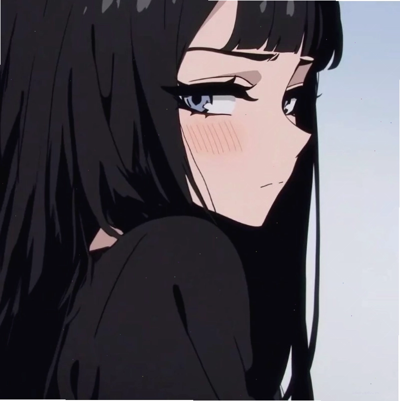 Ảnh anime girl lạnh lùng với biểu cảm vô cảm