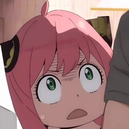 Ảnh meme anime với biểu cảm hài hước và đáng yêu