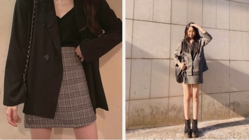 Áo blazer phối cùng chân váy bút chì