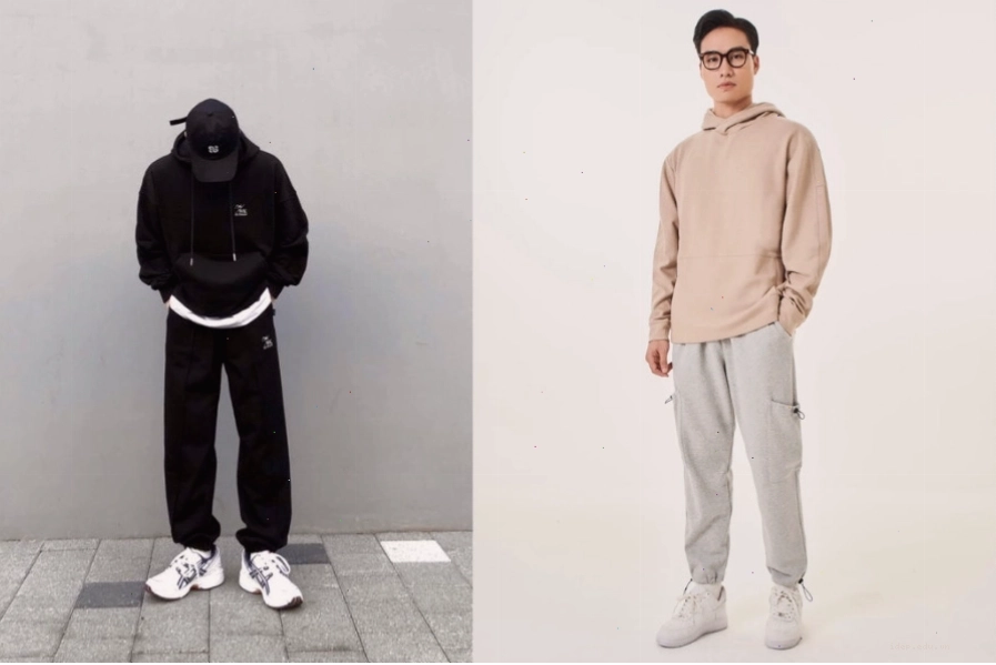 Áo hoodie nam cùng quần nỉ thể thao