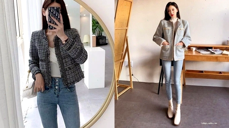 Áo khoác dạ ngắn phối cùng quần tây tạo vẻ ngoài lịch lãm