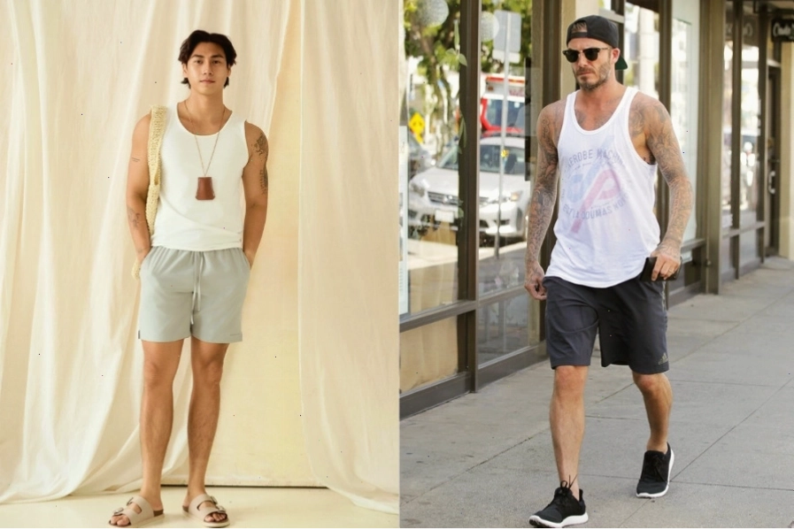 Áo tank top kết hợp cùng quần short tạo nên vẻ ngoài năng động