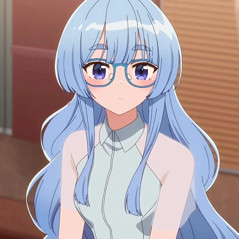 Avatar gái anime đẹp với mái tóc dài và biểu cảm dịu dàng