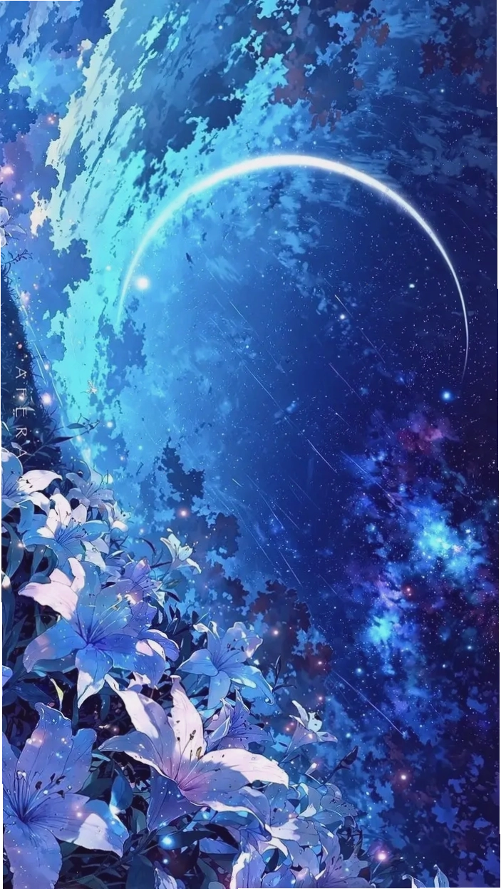 Bầu trời anime màu xanh dương rộng lớn