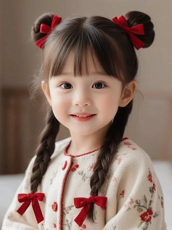 Bé gái 10 tuổi với mái tóc bob ngắn cực kỳ đáng yêu