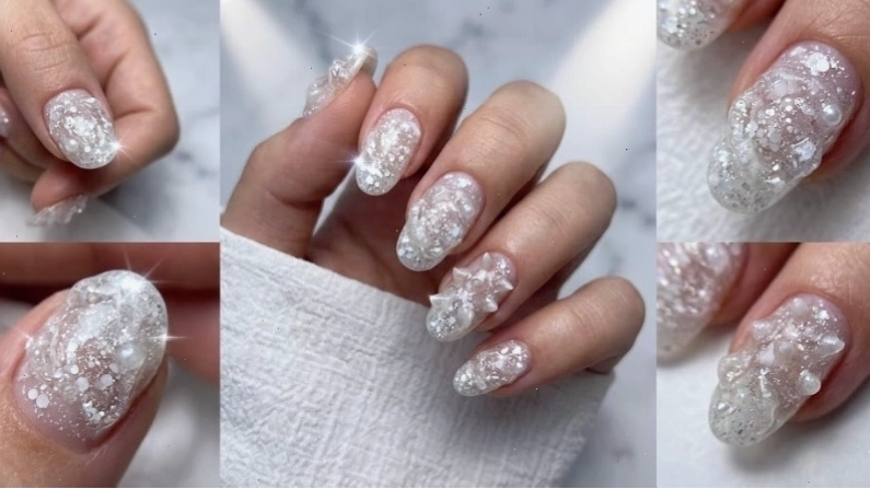 Biến tấu nail kim tuyến Hàn Quốc với màu sắc tươi sáng