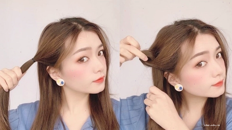 Bước đầu tiên trong cách tết tóc 2 bên