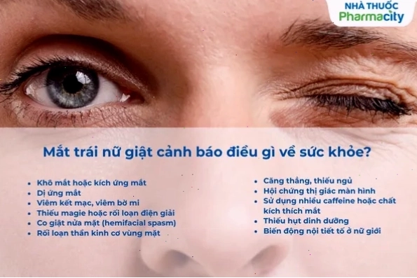 Các dấu hiệu nguy hiểm khi mắt trái giật ở nữ