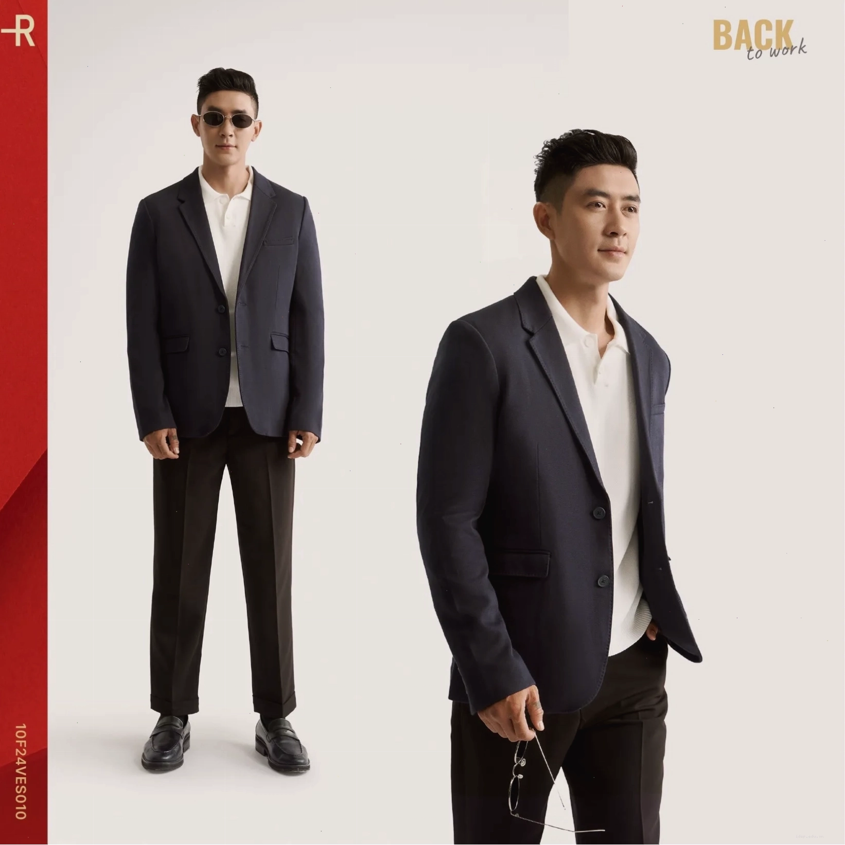 Cách phối áo vest blazer đen nam với quần tây cho nam văn phòng