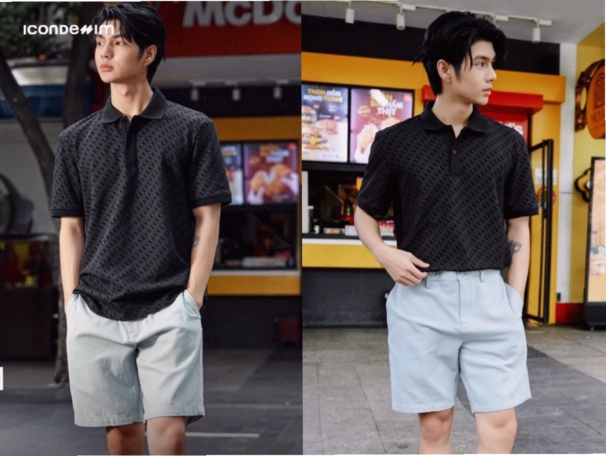Cách phối đồ quần short trắng nam